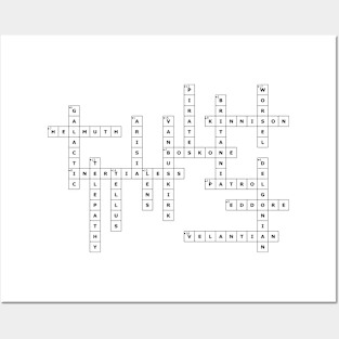 (1950GP) Crossword pattern with words from a famous 1950 science fiction book. Posters and Art